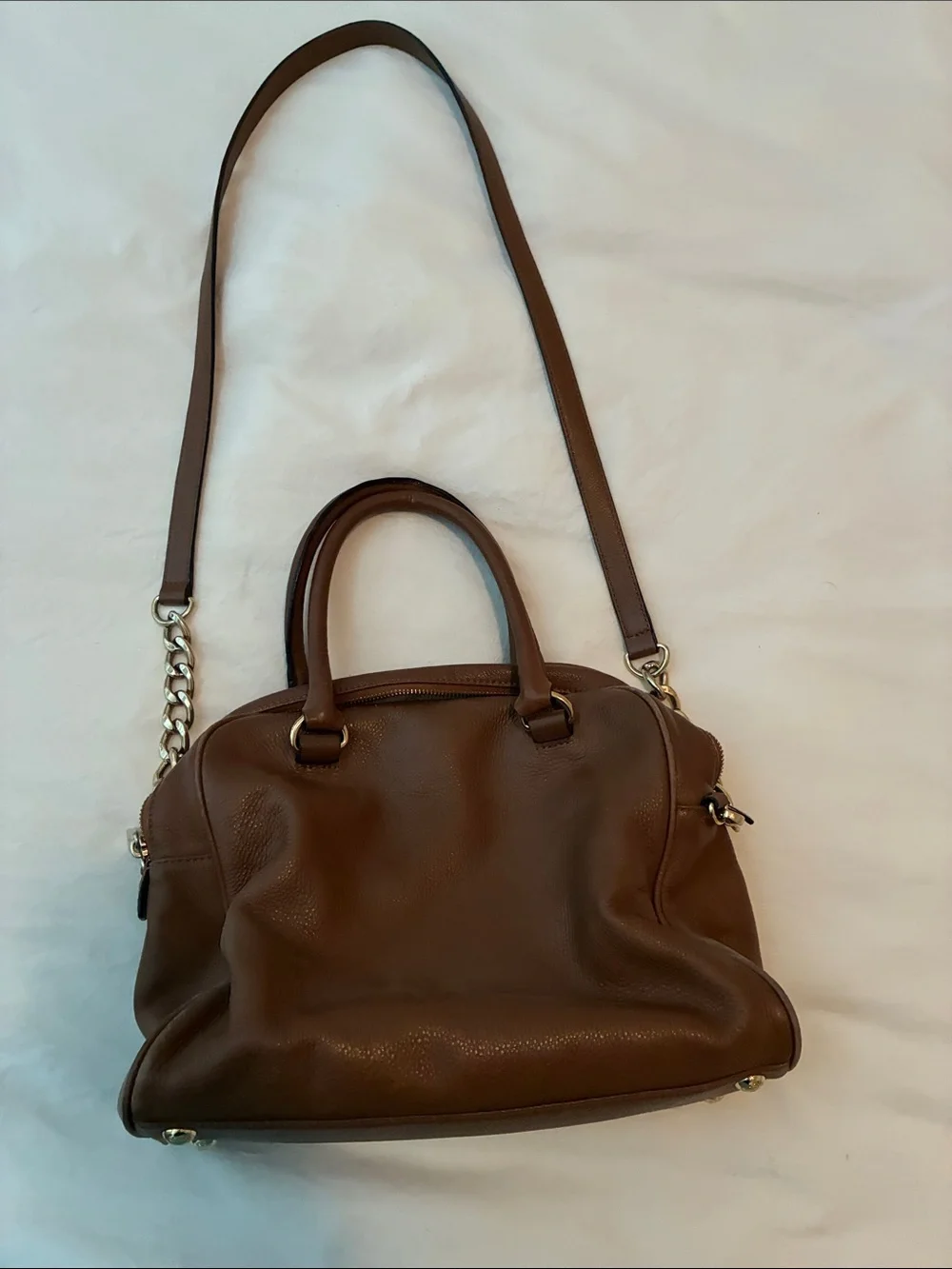 Michael Kors Brown Leather Satchel Bag